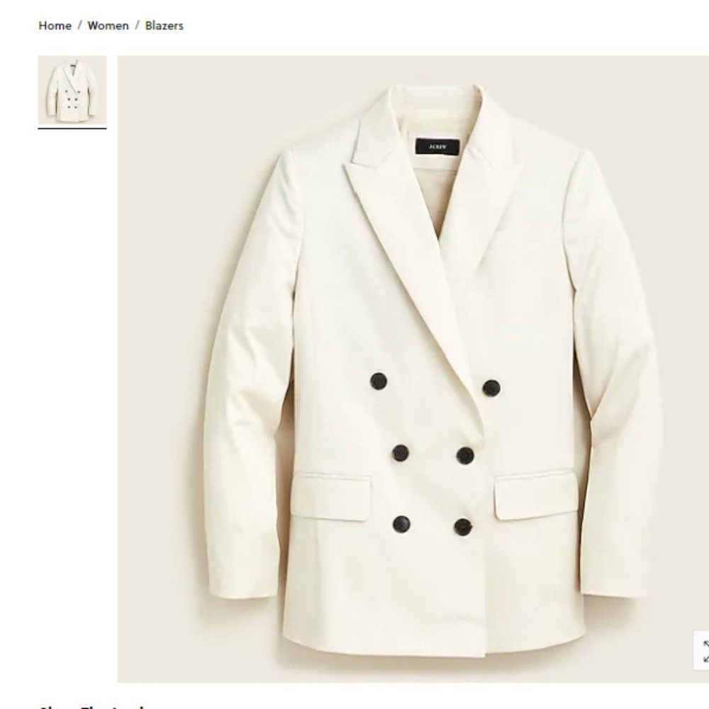 J. Crew Double-breasted Alfie blazer in lightweight chino